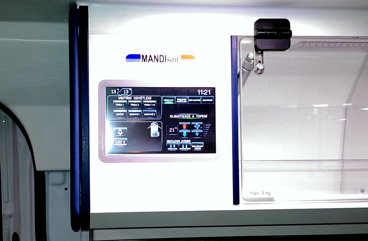 Operating panel with CAN bus