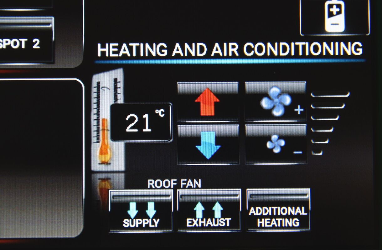 Driver operating panel with CAN bus