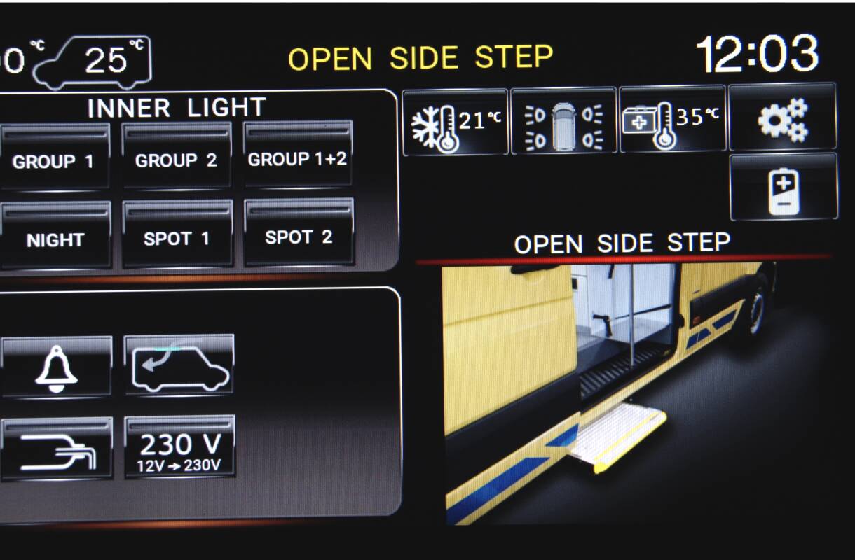 LCD screen open side