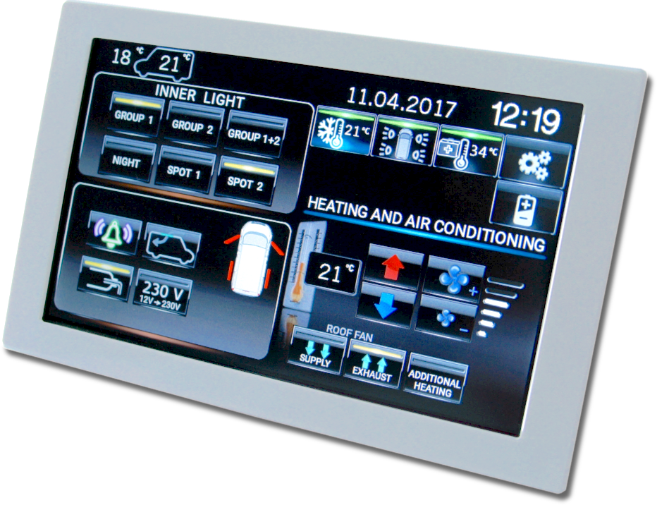 Medical operating panel with CAN bus